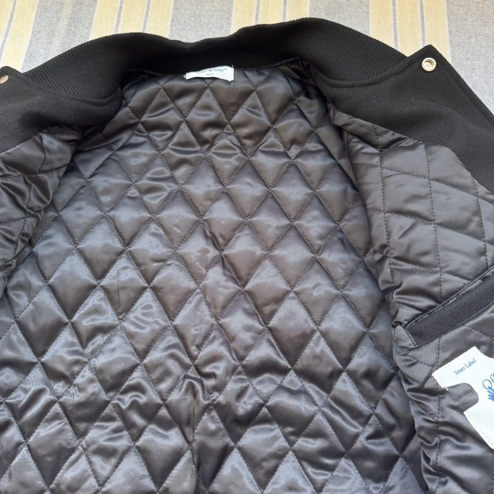 Off-White x AC Milan 125th Anniversary Embroidered Varsity Jacket - Picture 8 of 11